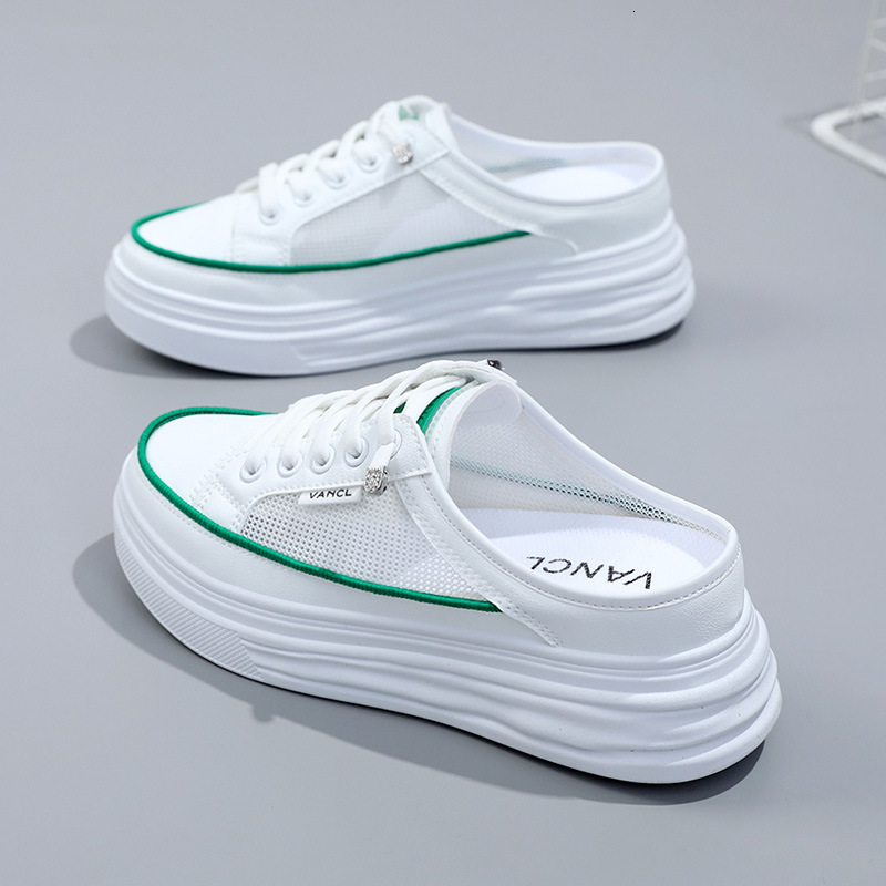 Ddmysports W Slippers Women S New Inner Elevated Outer Wearing Thick Sole Matsutake Alf Support Small White Shoes Summer Edition OUTDOOR