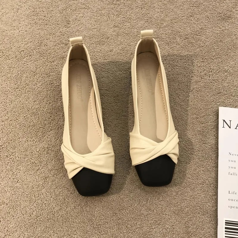 Shoes Woman Female Footwear Modis Shallow Mouth Dress Boat Summer Comfortable Cute Mary Janes Flat Grandma Shoe 240826