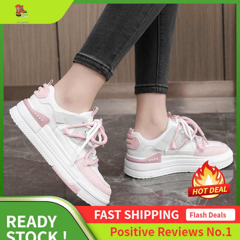 Ddmysports K New White Women S Spring Summer Board Sports Thick Sole Height Increasing College Shoes OUTDOOR