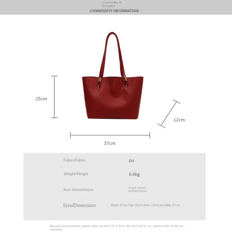 Large Capacity Armpit Bag Womens Trendy Tote Bridal Wedding Shoulder For Work Shopping Daily 240828