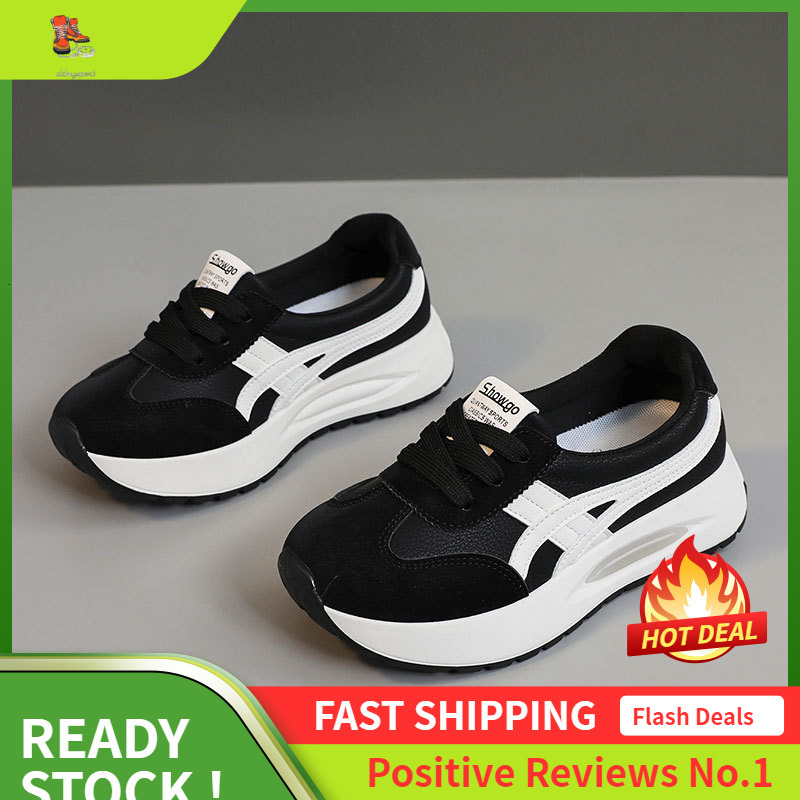Ddmysports KT New Spring Summer Breathable Casual Height Increasing Thick Sole Splicing Sports Board Shoes Trendy Korean Version OUTDOOR