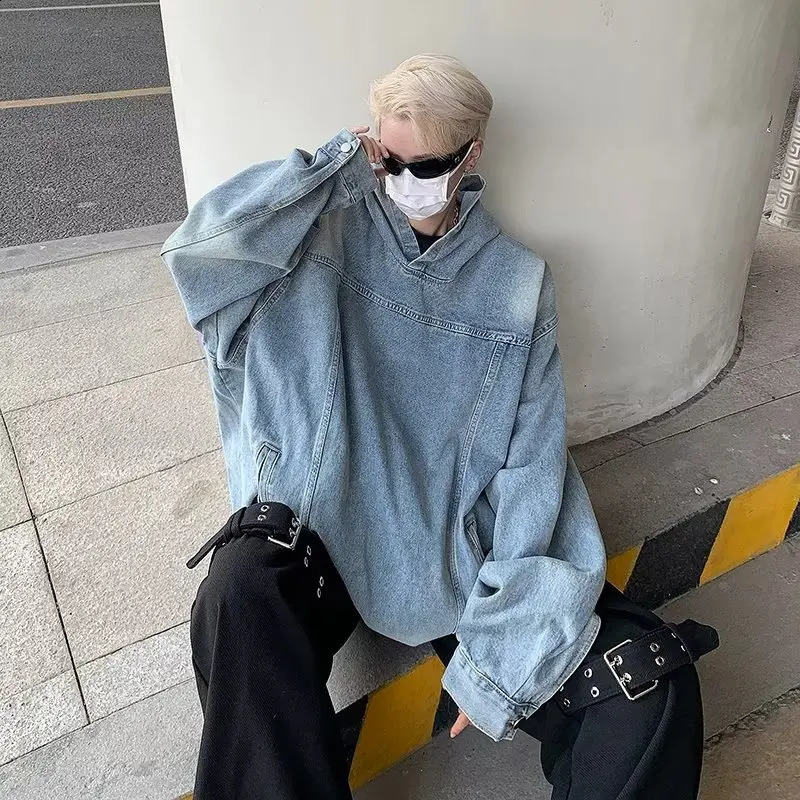 Mens Retro Cowboy Hoodie Womens Harajuku Hip Hop Casual Oversized Sportswear Fashion Loose Long Sleeve Zipper Coat 240827