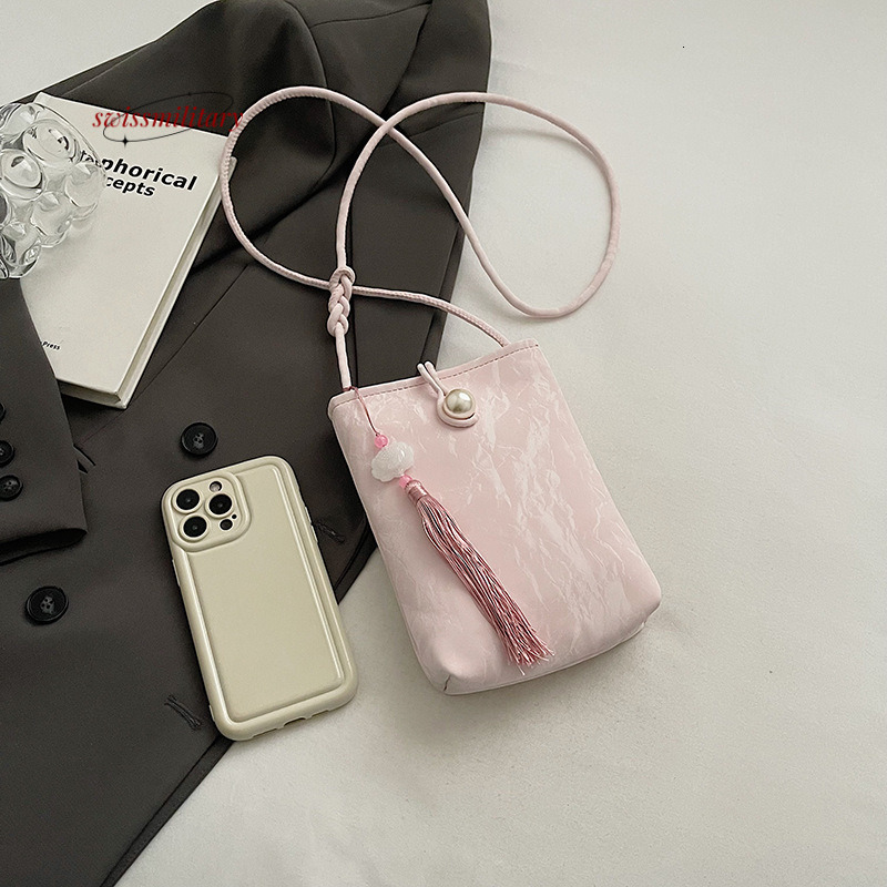 Swissmilitary New Chinese style 2024 stylish versatile PU mobile phone bag, single shoulder women, crossbody small square bag for women #21