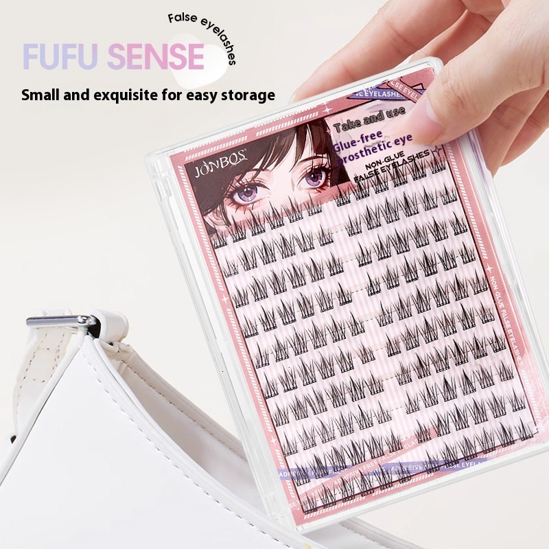 Women's Full Size Mother Lashes Trio Collection by JONBOS - Non-Glue Adhesive, Voluminous Individual Eyelash Extension
