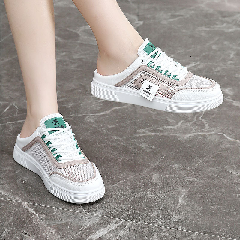 Ddmysports YQ New Alf Drag Summer Trendy Mesh Color Blocked Breathable Thick Bottom Casual Eight Increasing Board Shoes Slippers OUTDOOR