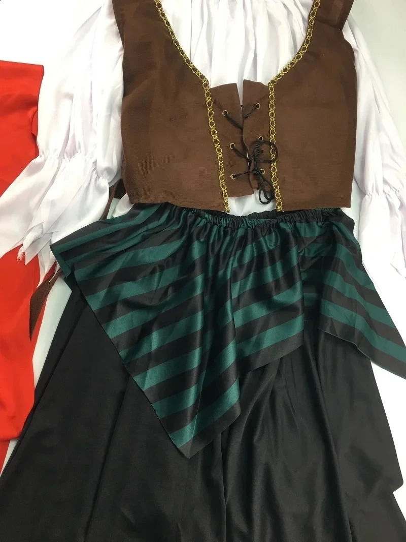 Captain Jack Sparrow costume adult female pirate Caribbean pirate cosplay female carnival Halloween sexy cosplay set 240828