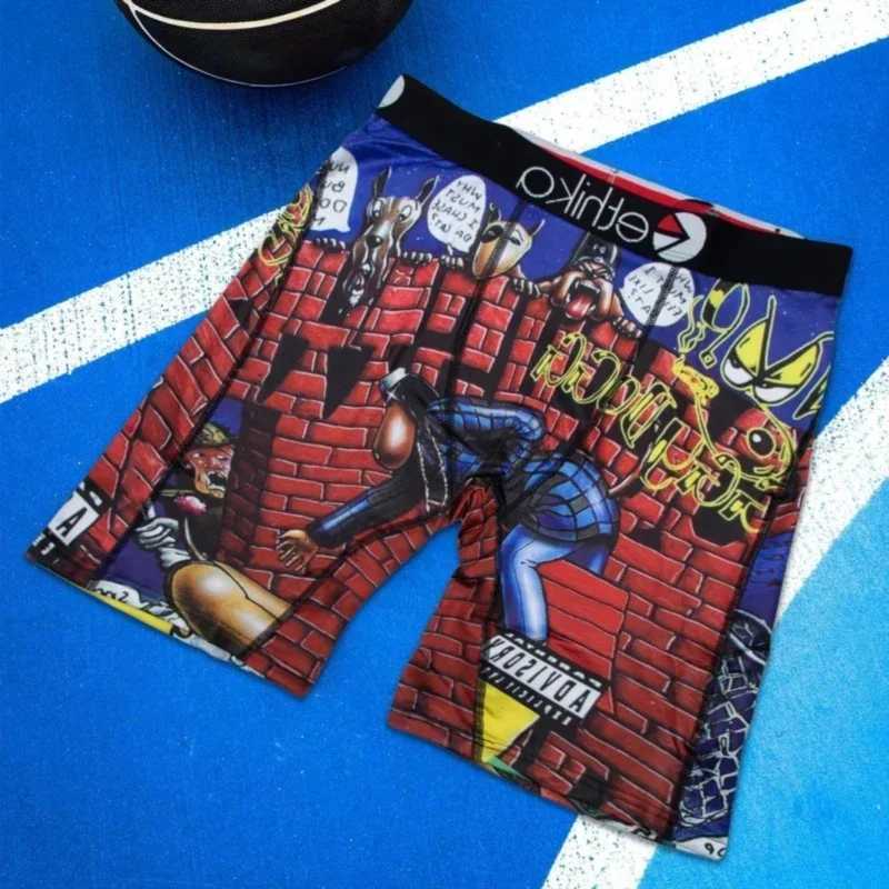 Underpants Sexy Men Underwear Boxers Cueca Fashion Print Man Boxershorts Summer Breathable Mens Panties Plus Size Men Boxers Underpants Y2408285W67