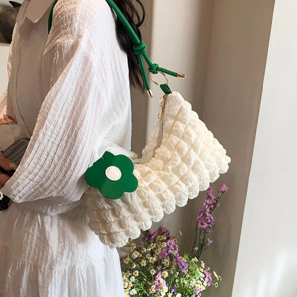 Trendy Pleated Bubbles Shoulder Bags Handbag Daily Commuting Bag Underarm Bag Plaid Quilted Solid Bag Messenger Bag 250122