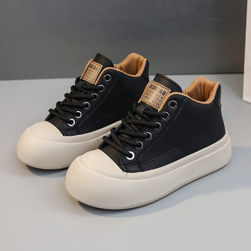 Ddmysports ZY New Simple Casual Women S Spring And Autumn Korean Edition Breathable Board Shoes With Elevated Thick Sole Versatile Solid Color OUTDOOR