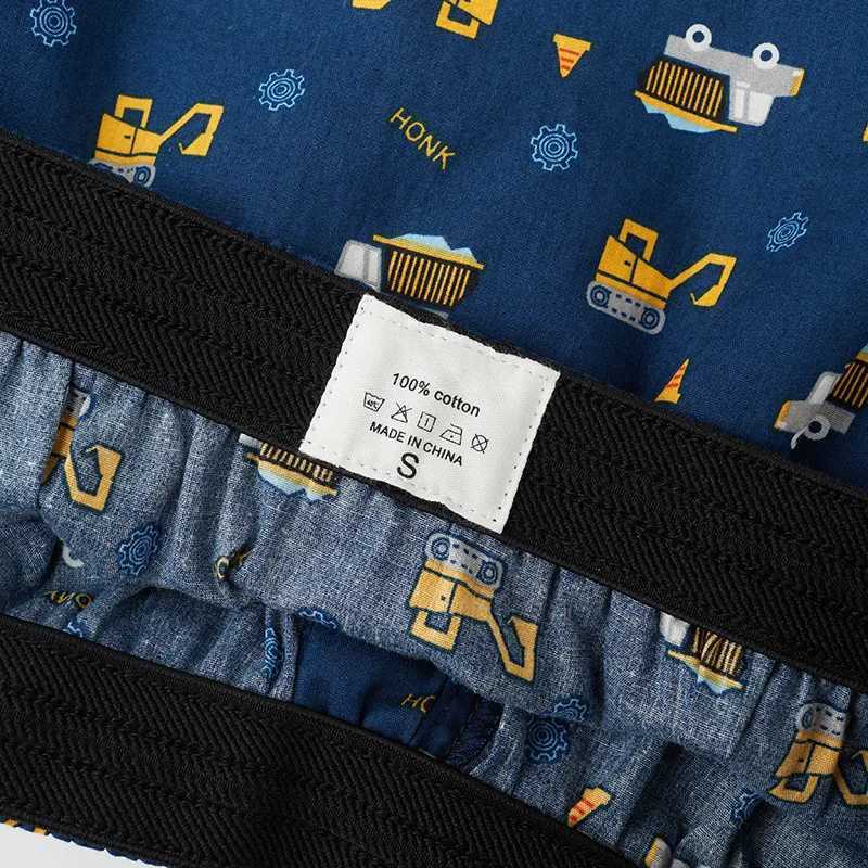 Underpants 4PCS Mens Underwear Loose Boxers Shorts Mens Panties Homme Underpants Large Size Arrow Pants Homewear Cotton Boxer Hombre Men Y240828AEI4