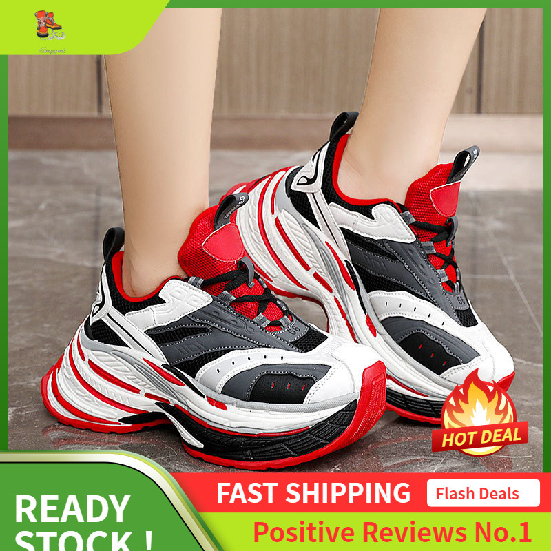 Ddmysports BR New Summer And Autumn Dad Women S Korean Version Trendy Mesh Raised Thick Soled Shoes Breathable OUTDOOR