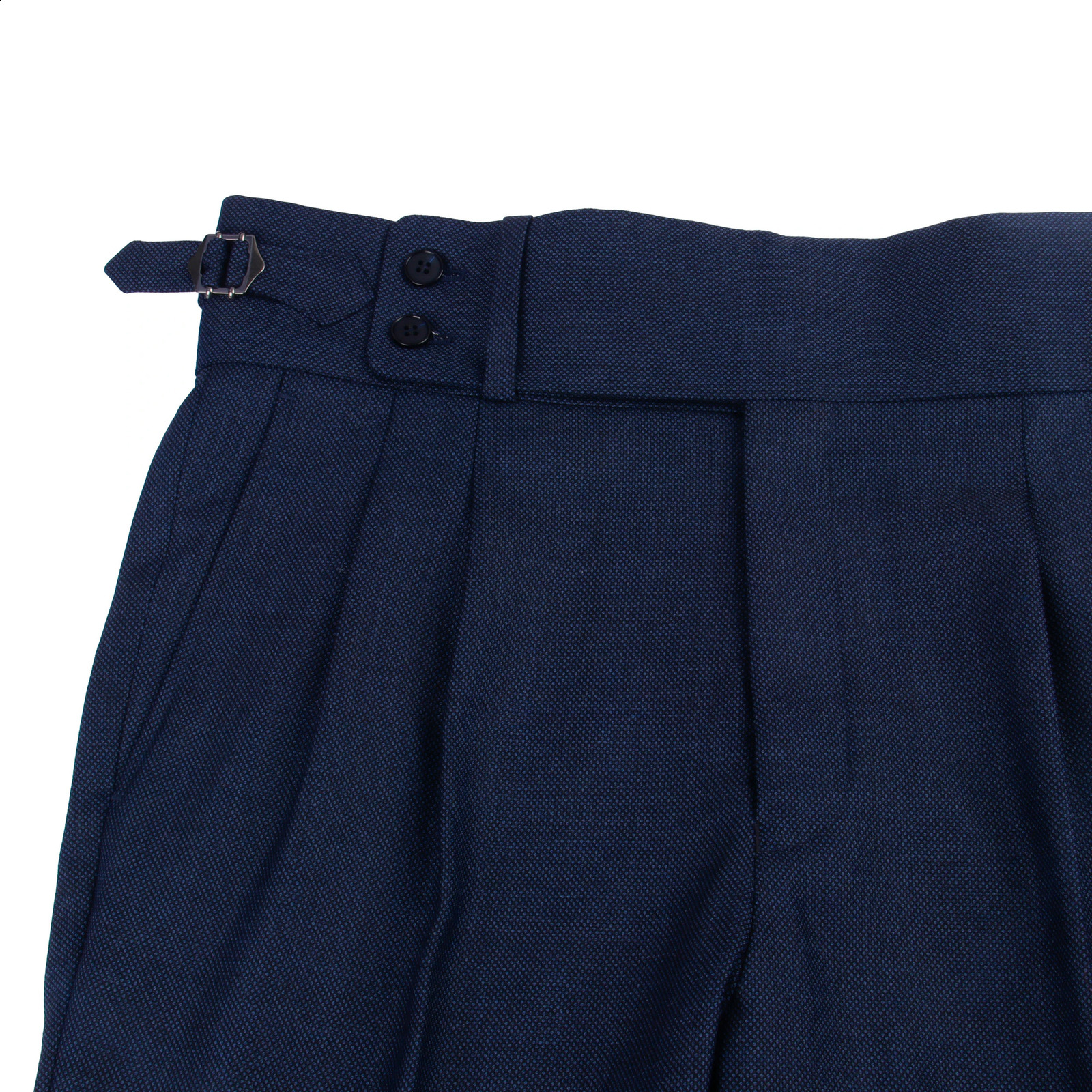 Fashion Italian Style Custom Set Pants Custom Trouser Navy Nail Head High Waist Naples Trouser Extended Label 240828