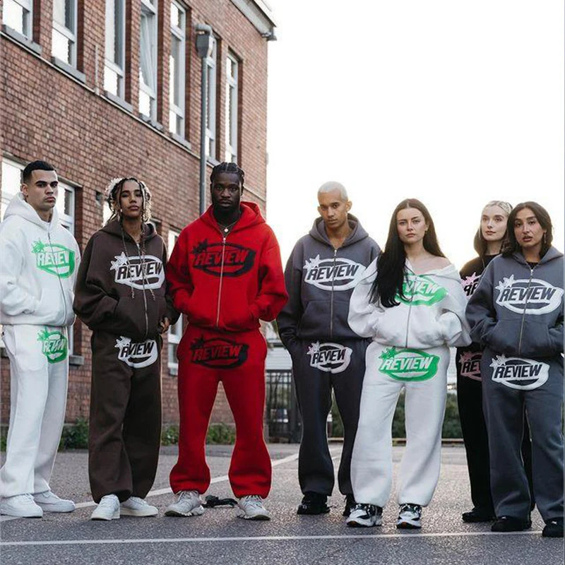 Hip-Hop Goth Couple Hoodie Autumn Winter Harajuku Cardigan Zipper Hoodie Retro Letter Print Casual Sweatshirt Men Womne Clothing 240828