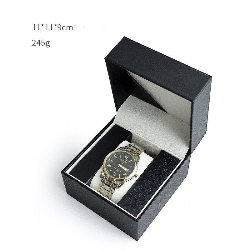 Watch Box PU Leather Storage Boxes Wristwatch Display Holder Organizer Jewelry Bracelet Gift Case with Pillow