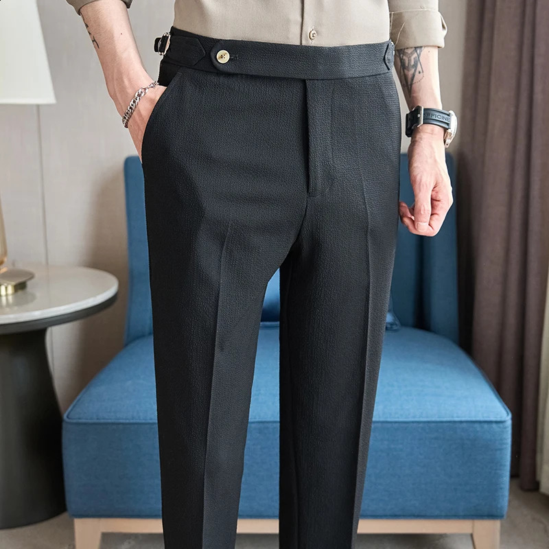 High quality mens business leisure Naples slim is suitable for autumn in Trous suitable for daily commuting and formal occasions. 240828