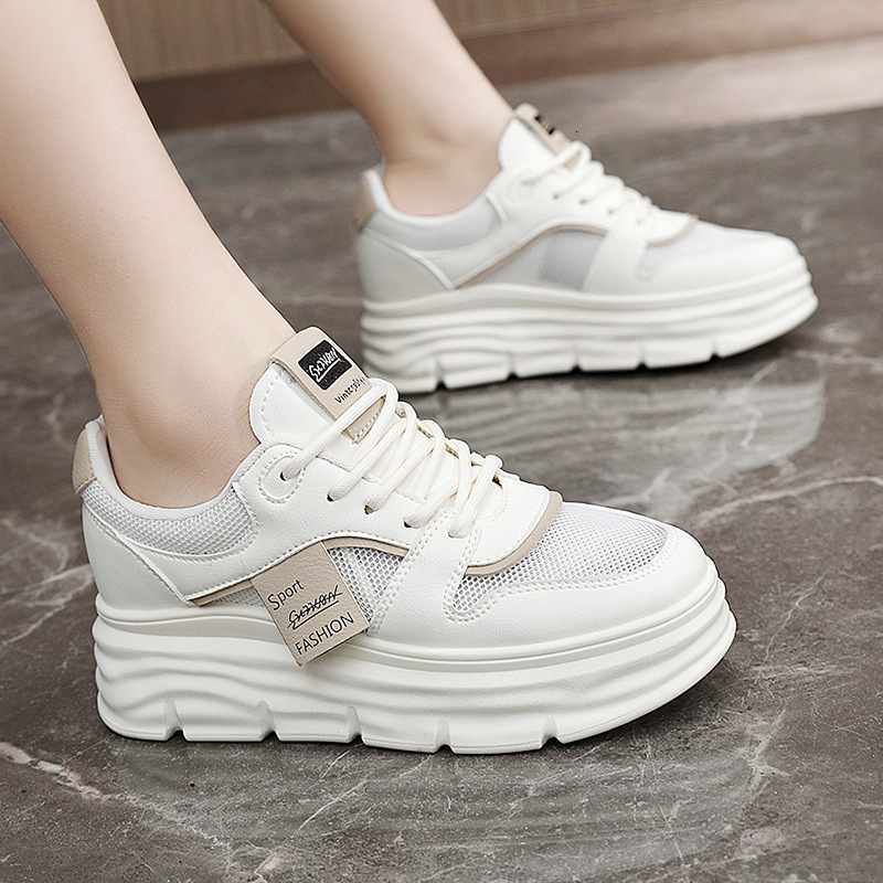 Ddmysports W Height Increasing White Shoes For Women Breathable Cm Mesh Summer Thick Soled Board Casual S Sports OUTDOOR