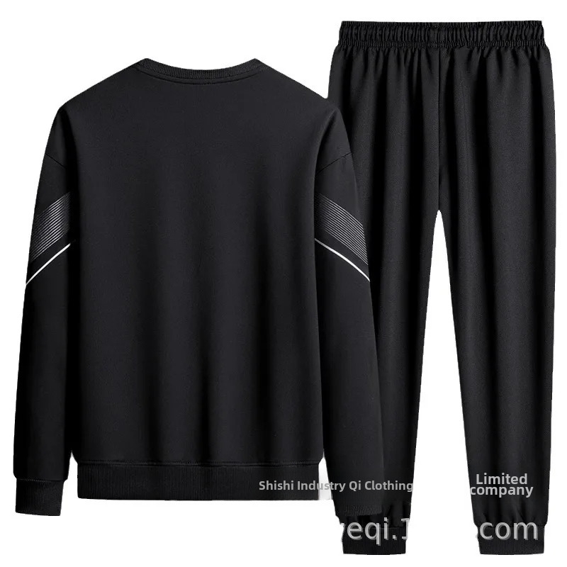 Spring/Autumn Casual Sports 2-piece Round Neck Sweatshirt Loose Fit Fashionable Mens Wear 240827