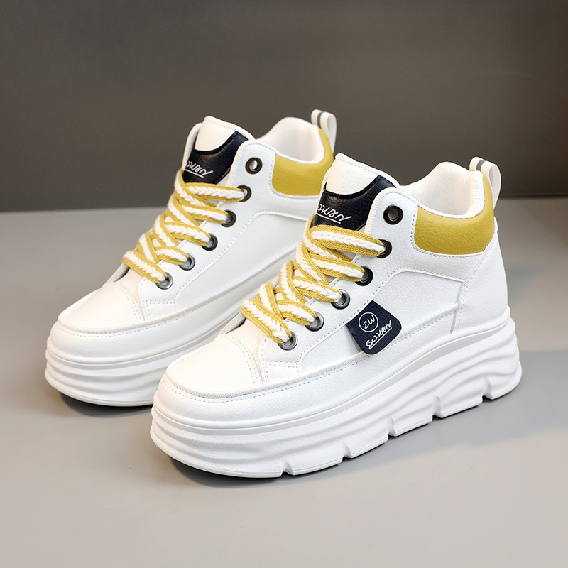 Ddmysports W New Casual Board Trend Spring And Autumn Fragrant Wind Small White With Elevated Inner Thick Sole Student Women S Shoes OUTDOOR