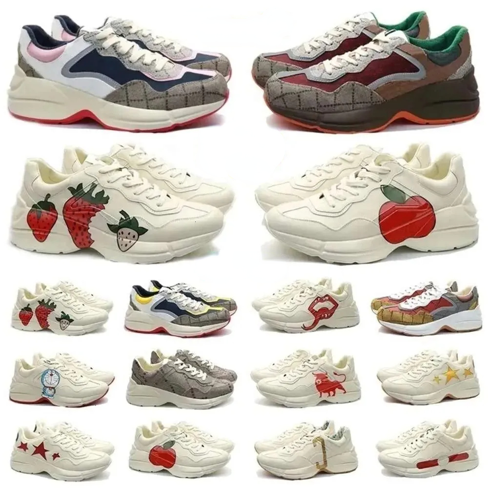 Sneakers de créateurs chaussures décontractées en cuir semets épais hommes femmes papa sneaker vintage lacet-up augmentation plate-forme chaussur