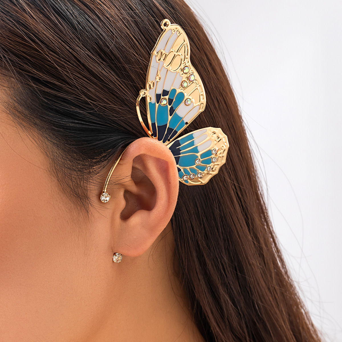 Jewelry Elf Hanger No Hole Butterfly Ear Female Rhie Wings Small Earbone Clip F08.28-5.9 bc199