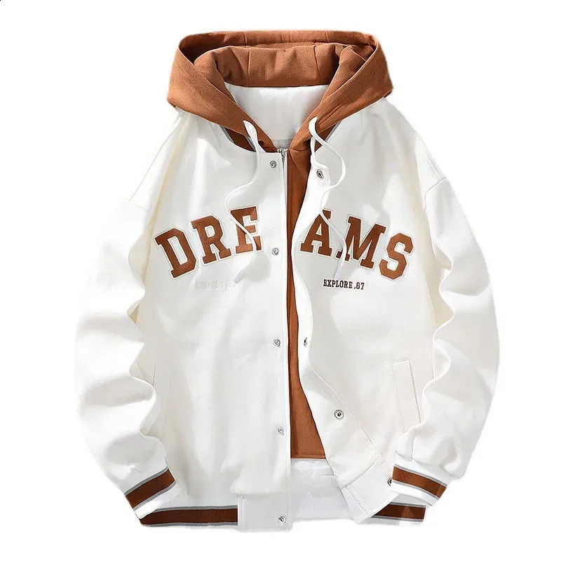 High quality school team baseball uniform jacket mens autumn trend full set of student hooded plus large womens w240827