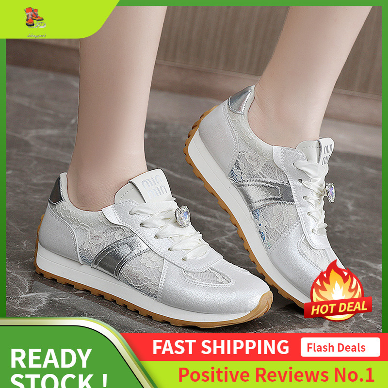 Ddmysports JCF New Spring And Summer Breathable Mesh Sports Casual White Women S Shoes Increase OUTDOOR