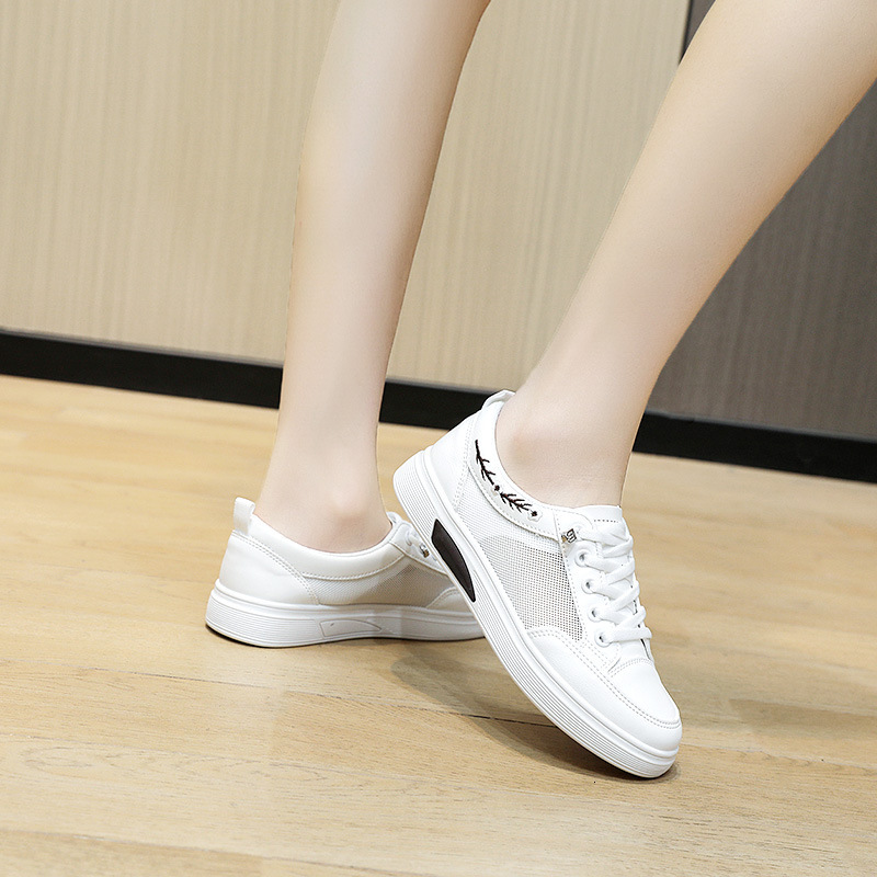 Ddmysports K New Little White Women S Summer Breathable Sports Versatile Board Thick Sole Elevated Mesh Shoes OUTDOOR