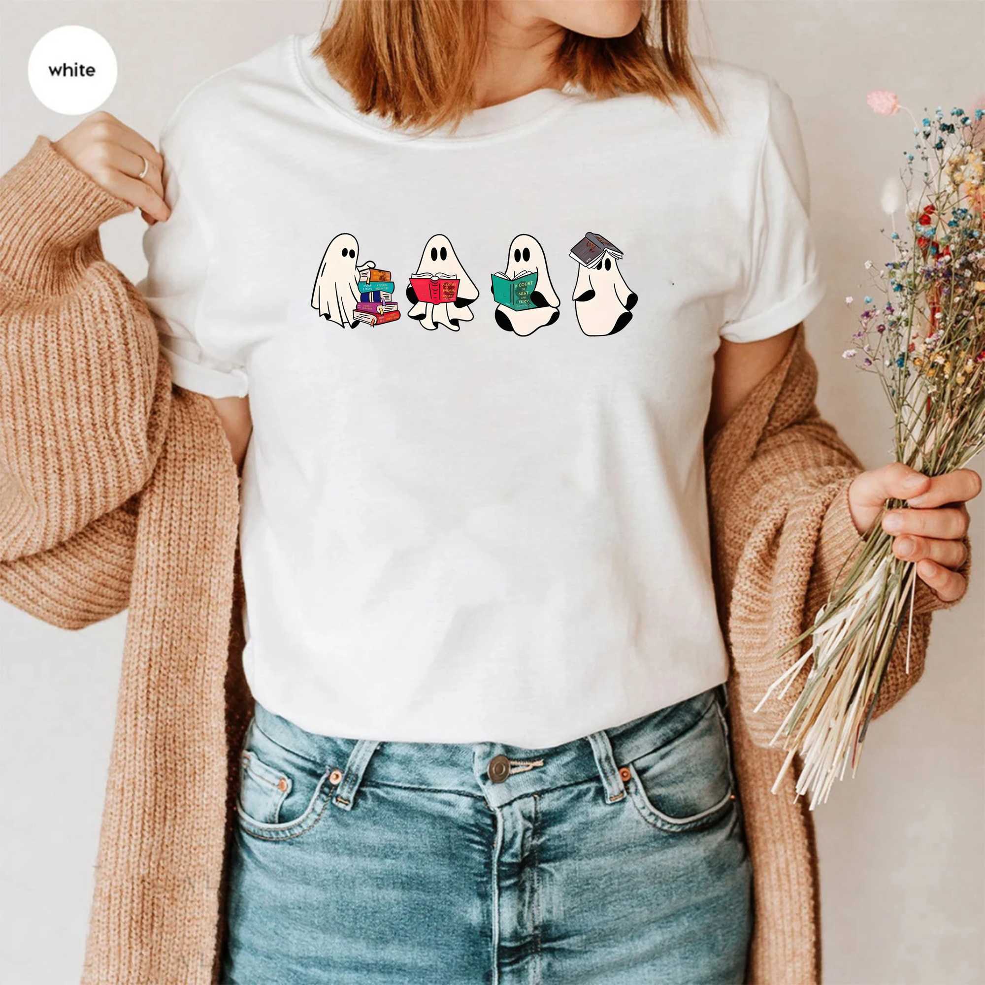 Women's T-Shirt Acotar Ghost Shirt Acotar tshirt Bookish ghost Tshirt Throne of Glass Hallown shirt SJM t SJM ghost Top SJM Hallown shirt Y240828