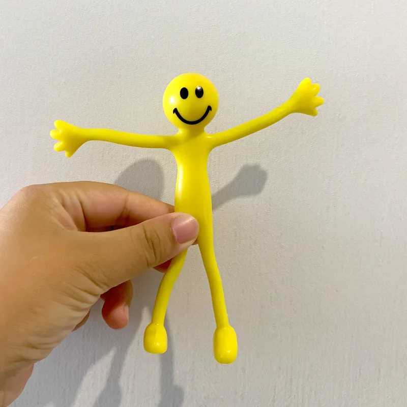 5Pcs Funny Expression Bendy Men Toy Novelty Cool Gadgets For Kids Party Favours Birthday Gift Juegos De Fiesta Kinder Spielzeuge Y240827
