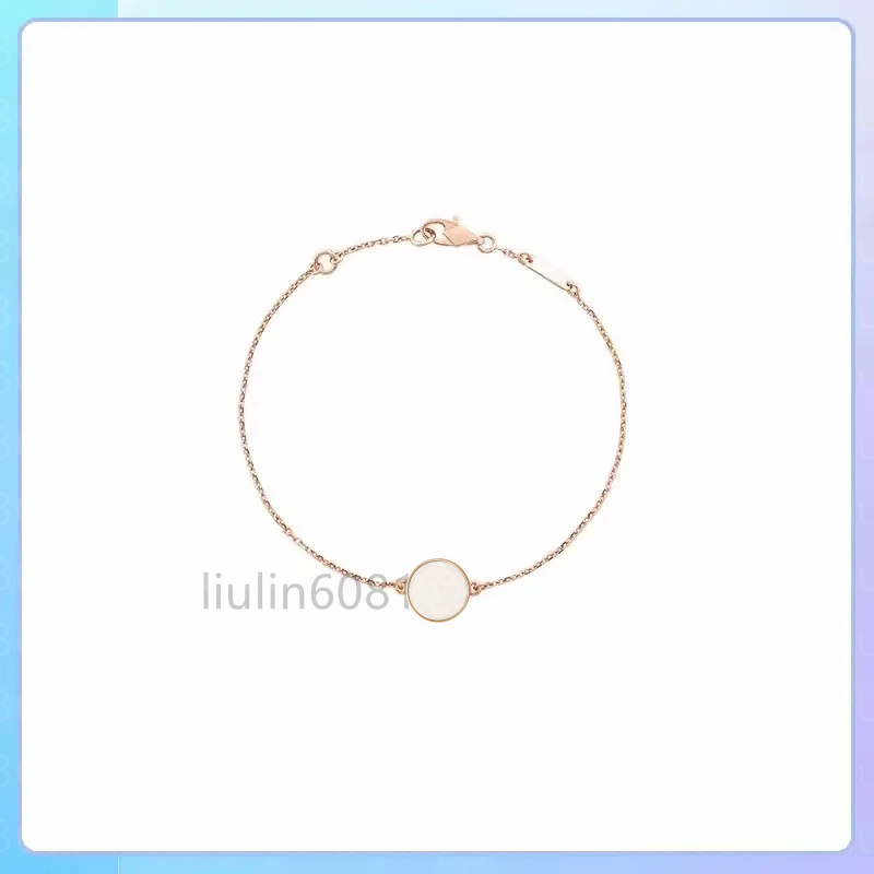 Mini bracelet Gold Charm Bracelet Designer Fomen Women Mother of Pearl V-Gold Bracelet plaqué 18k Natural Chalcedon Crystal Fritillaria avec boît