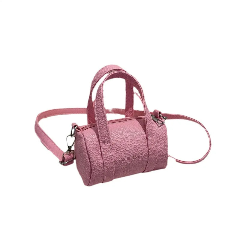 Style Mini Cylindrical Bag Womens Versatile Shoulder Crossbody Pillow Bag Lychee Textured Handbag 240827
