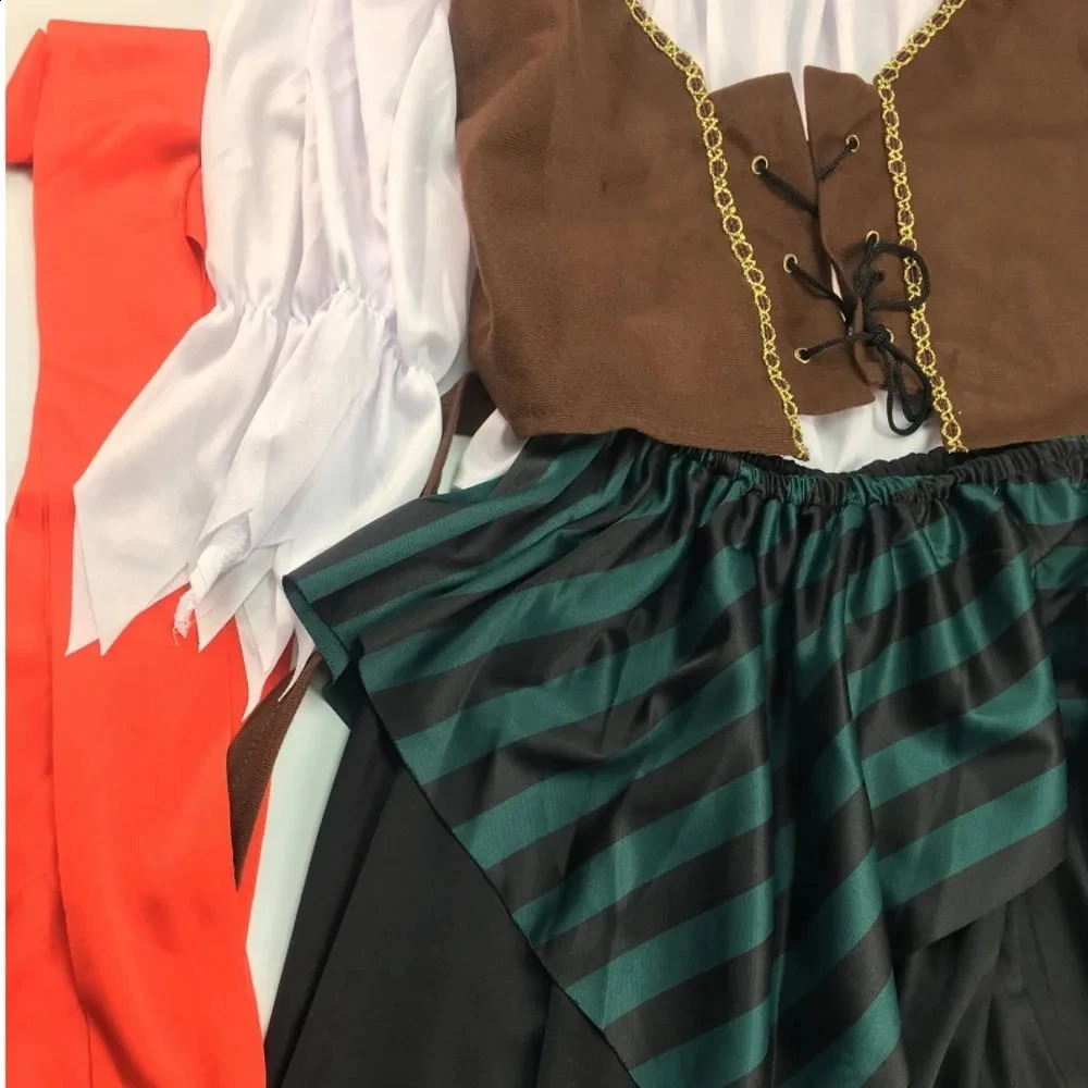 Captain Jack Sparrow costume adult female pirate Caribbean pirate cosplay female carnival Halloween sexy cosplay set 240828