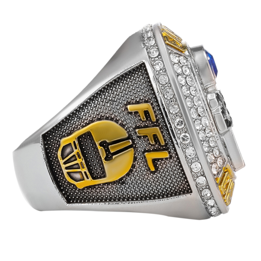 2024 Fantasy Football League Championship Ring The official version Silver-plated diamond-encrusted for men holiday gift party R250425