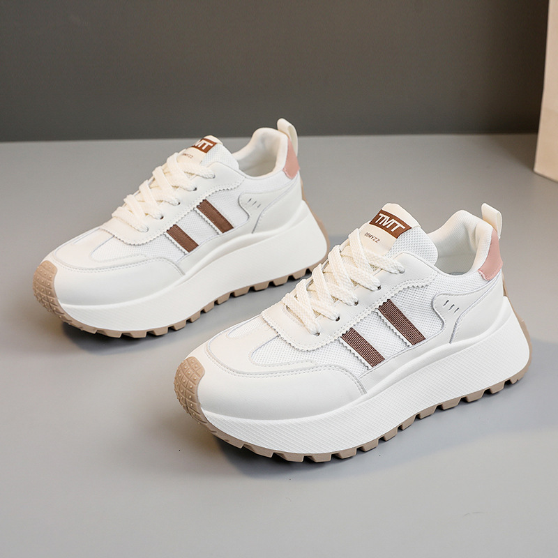 Ddmysports BN New Dad Women S Summer Thick Sole Elevated Breathable Panel Leather Top Sports Shoes Mesh OUTDOOR