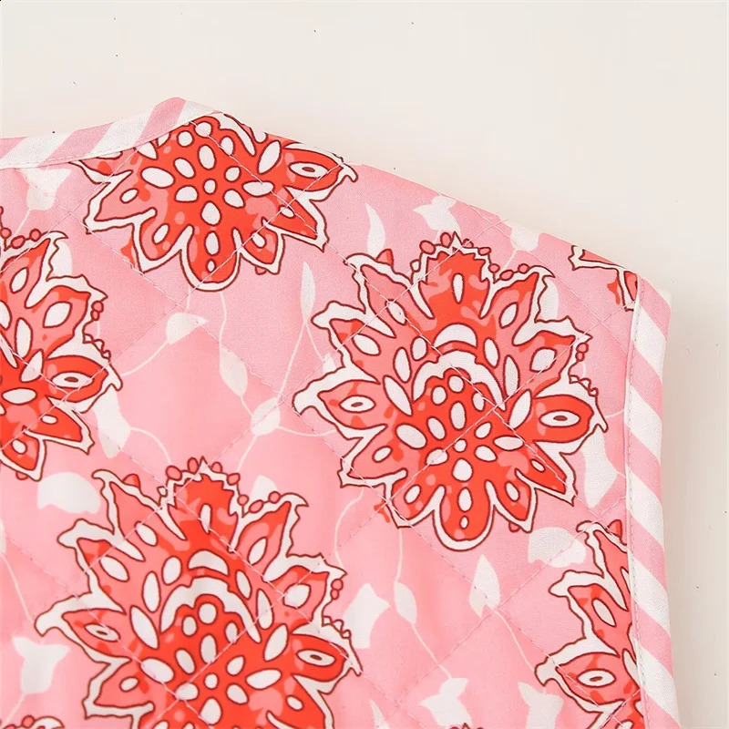 KEYANKETIAN Womens Totem Printed Lace Top Sleeveless Bedding Jacket Autumn Ethnic Style Retro Thin Tank Top 240828
