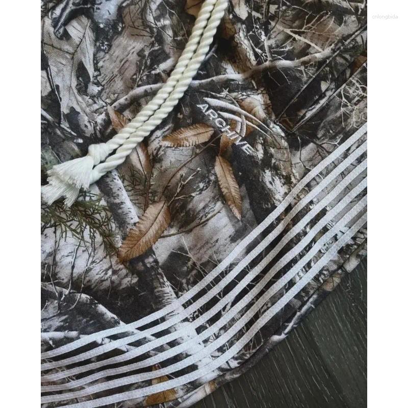 Camouflage Sweatpants Men, Harem Pants for Men: Gothic Style Drawstring Joggers, Retro Camo Casual Loose Trousers