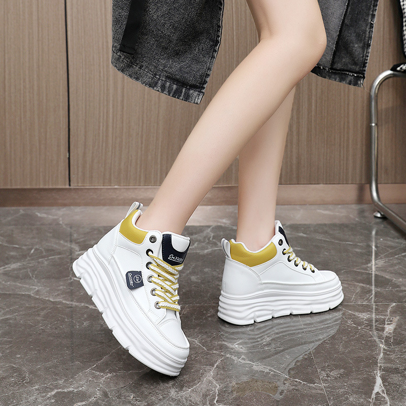 Ddmysports W New Casual Board Trend Spring And Autumn Fragrant Wind Small White With Elevated Inner Thick Sole Student Women S Shoes OUTDOOR