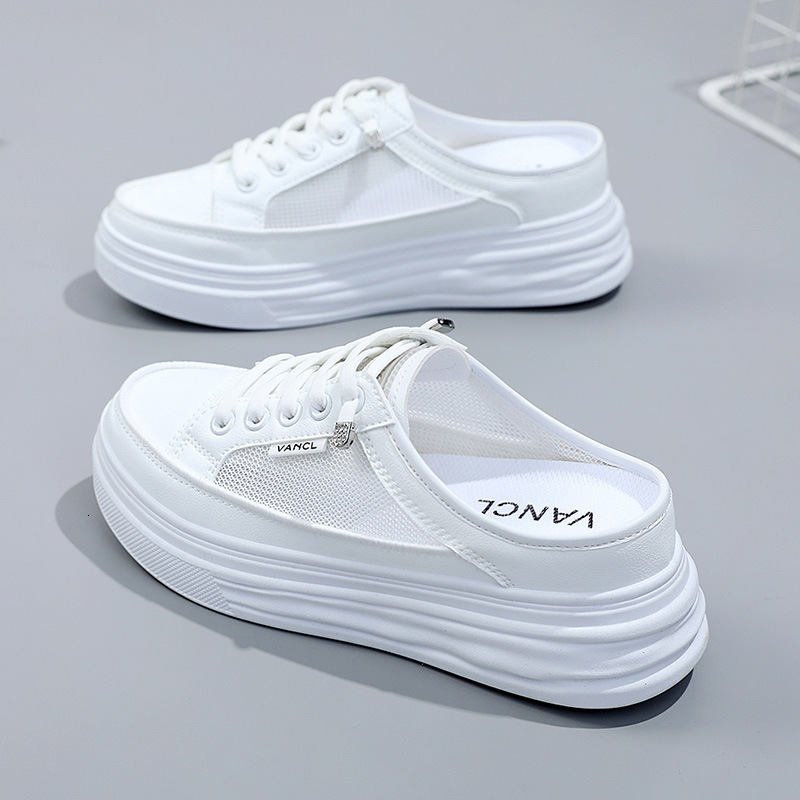 Ddmysports W Slippers Women S New Inner Elevated Outer Wearing Thick Sole Matsutake Alf Support Small White Shoes Summer Edition OUTDOOR