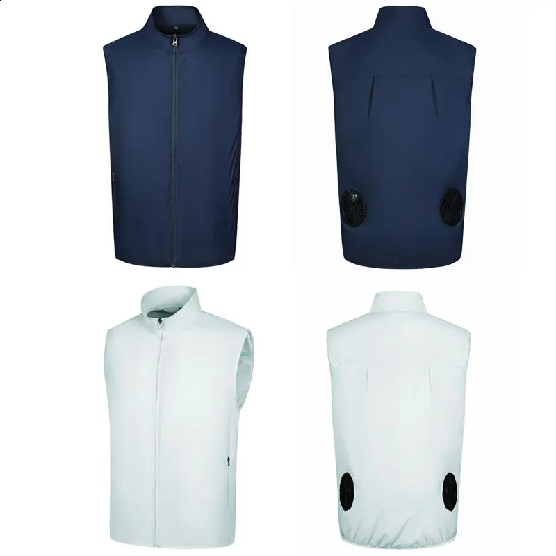 Summer fishing cooling vest mens fan air conditioning clothing womens climbing jacket body 240827