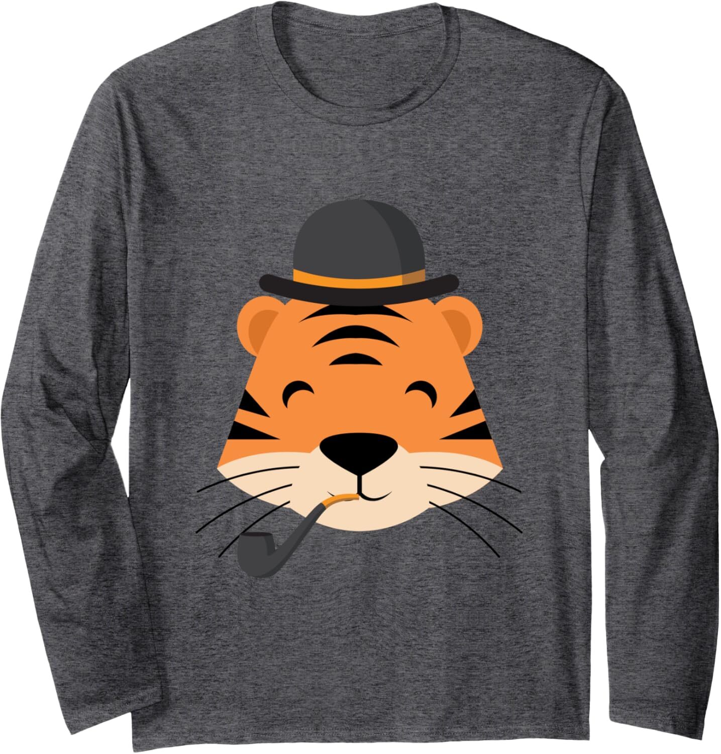 Long Sleeve Shirts For Men Sweatshirt Tiger With Smoking Pipe And Hat Funny Cartoon Tee Streetwear Casual Tops Clothes Free shipping