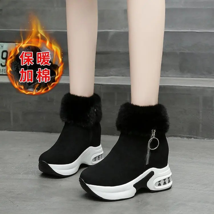 Womens boots warm plush winter shoes womens boots high heels womens boots snowshoes winter shoes 240827
