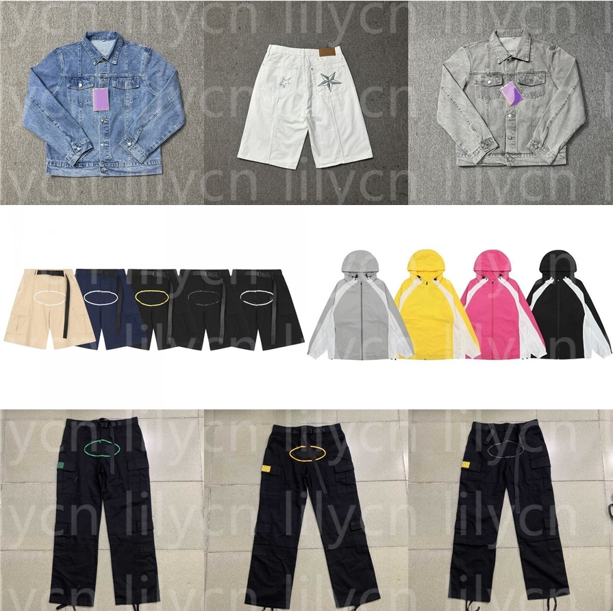 cargo shorts pants men pants cargos Demon Designer men jeans Trousers Street wear Hip Hop Printed pant Military Retro Multi pockets Straight Loose Couple Trouser