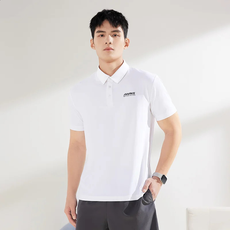 361 degree mens short sleeved Tshirt lapel sports casual top breathable and comfortable polo shirt 652324136 240827