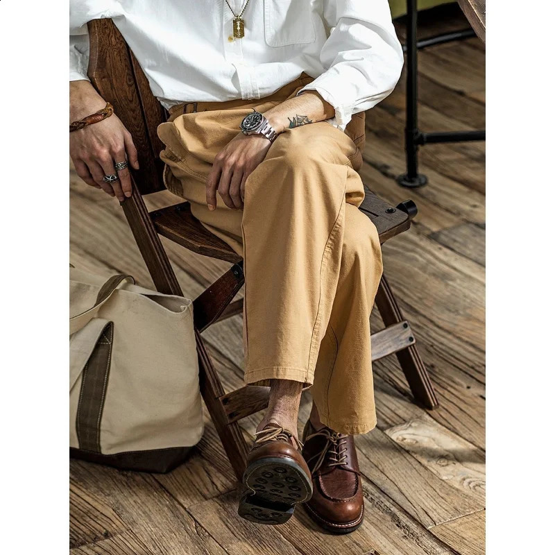 American retro military pants Gurkha improvement tool Trouser high waist straight loose wide leg pants Naples tight military pants 240828