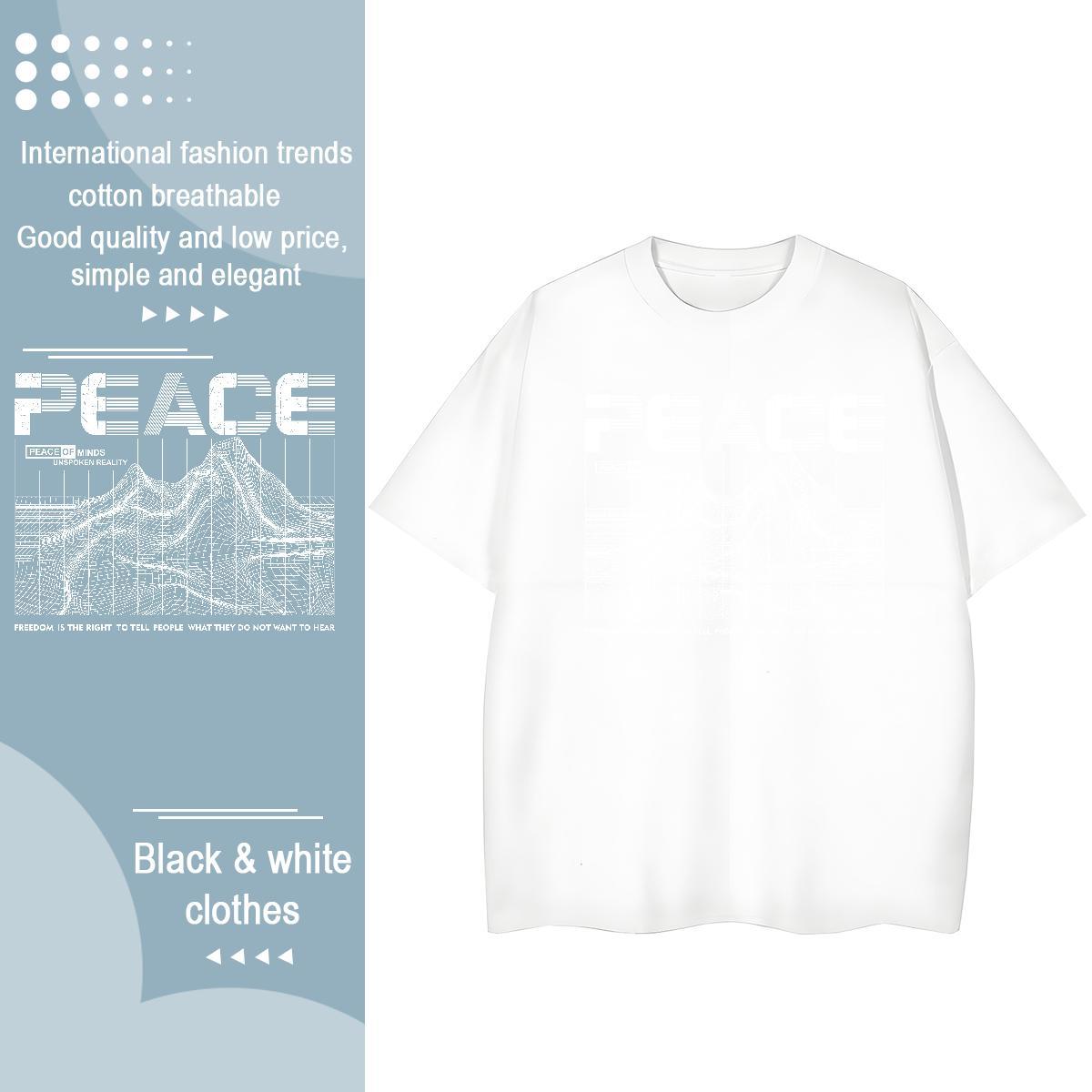 Free Shipping Couples T Shirts 100% Cotton 230g universe Street T Shirts Women Short sleeve Soft Custom Cartoon Tees Shirts