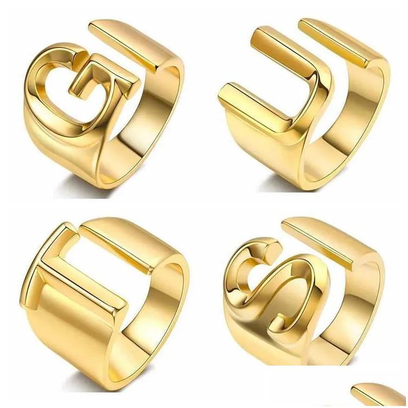 Solitaire Ring 4Pcs/Set Punk Womens Olivia Rodrigo World Tour Guts Sier Color Rings Fans Gifts Adjustable Fashion Jewelry Accessories Otlmn