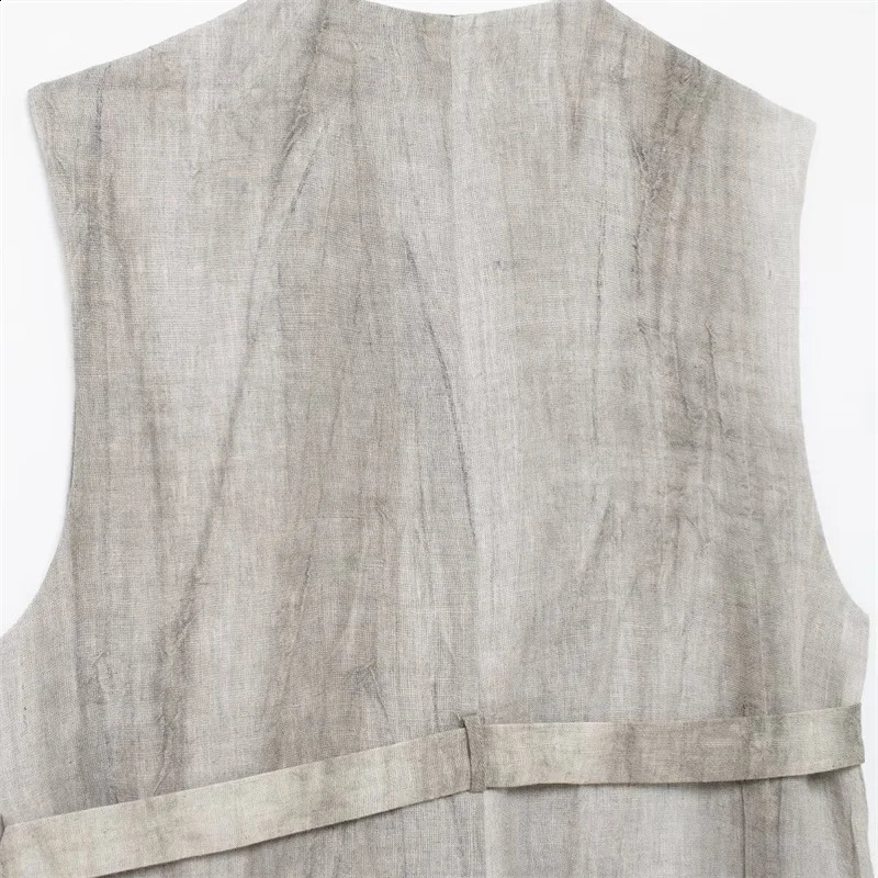 KEYANKETIAN womens tie dye printed vest retro single button lace n long sleeved strapless top 240828