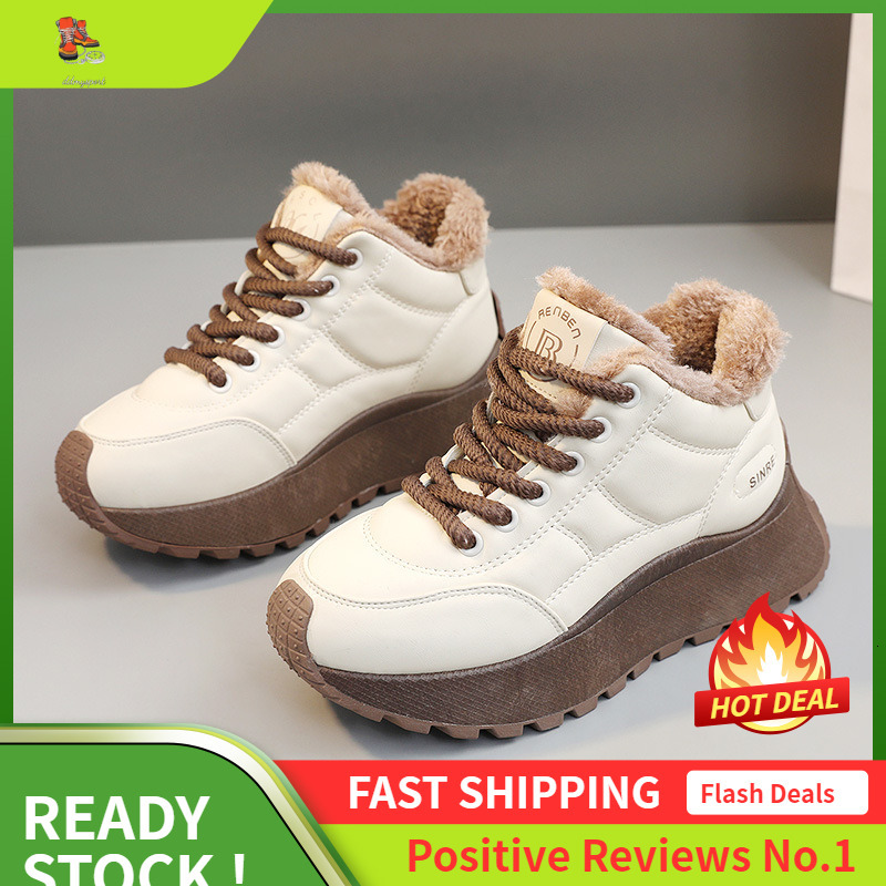 Ddmysports GM New Winter Thick Soled Cotton Shoes With Plush Insulation And Elevated Board Student Sports Street Photography Trend OUTDOOR