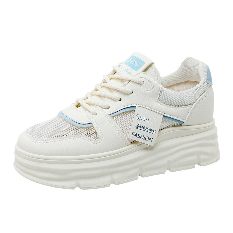 Ddmysports W Height Increasing White Shoes For Women Breathable Cm Mesh Summer Thick Soled Board Casual S Sports OUTDOOR