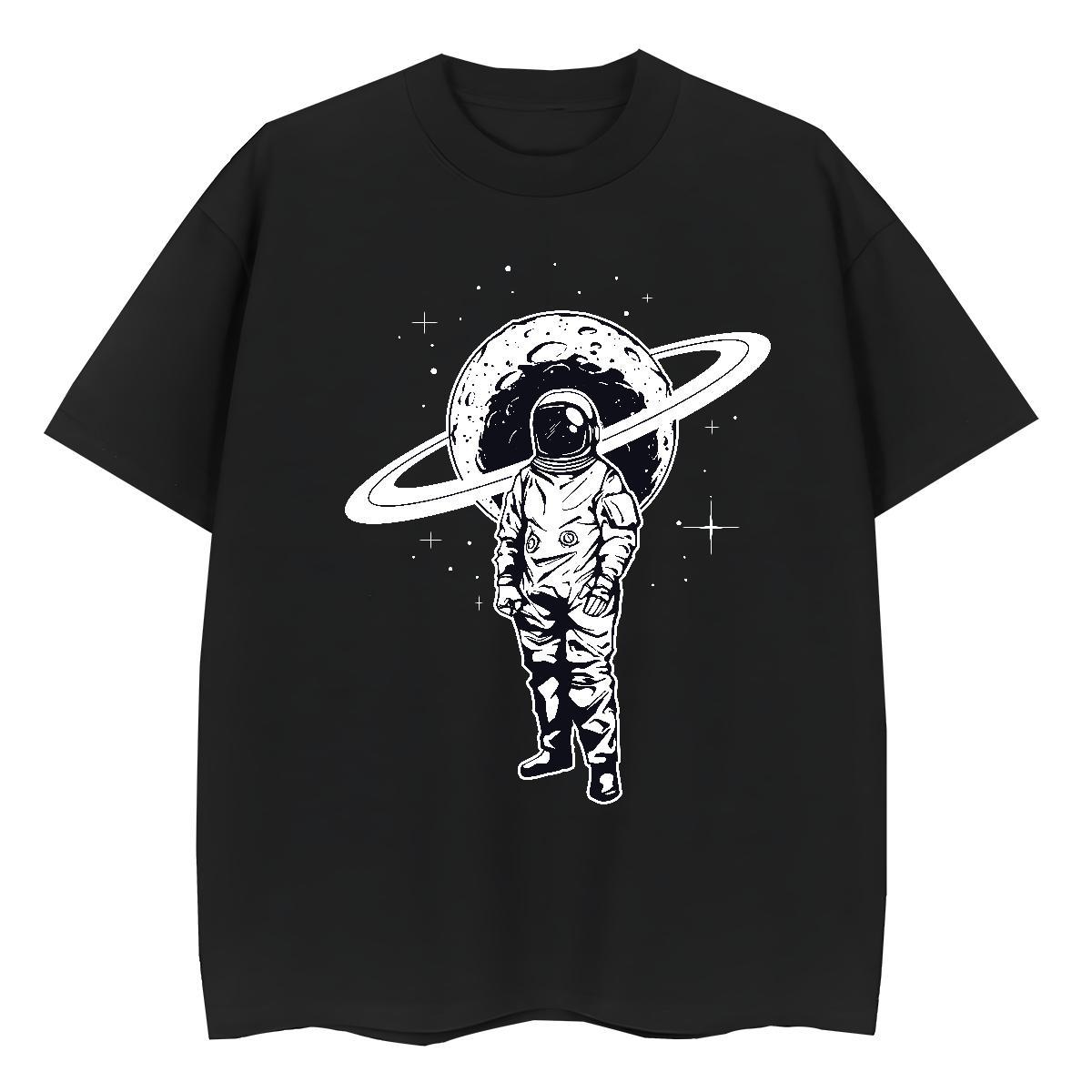 Female Couples T Shirts 230g 100% Cotton universe Hip Hop T-Shirts for Women O-Neck Short Sleeve Cartoon Printing L-4XL Tees Shirts